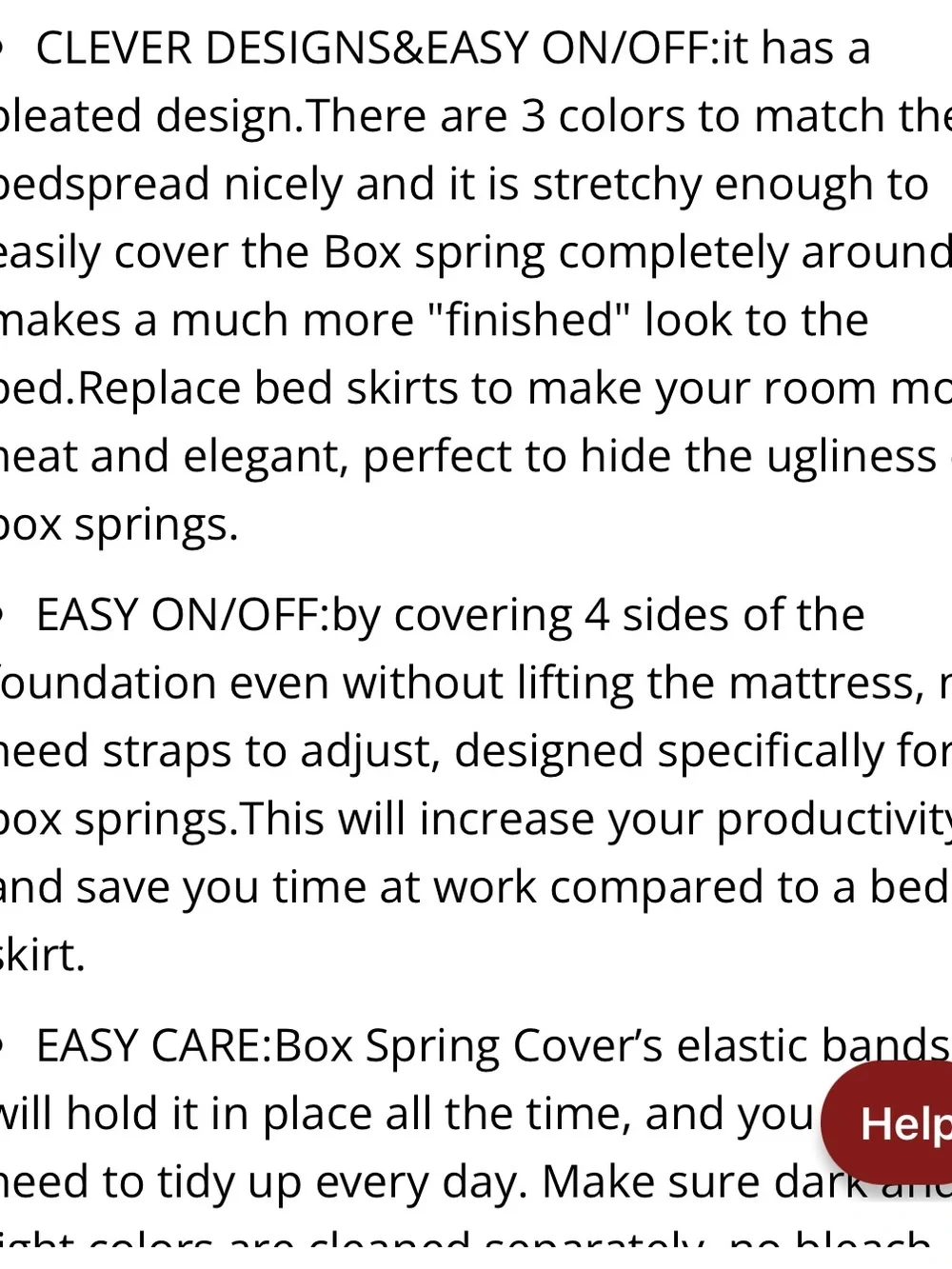 Box Spring Cover Wrap-Around Elastic Vertical Quilted Valance 16” Drop KING